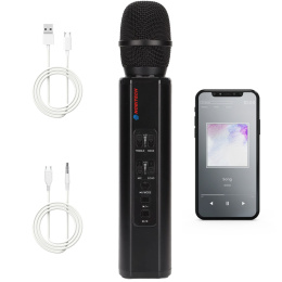 Mikrofon Karaoke NOBITECH K6 czarny Bluetooth głośnik bezprzewodowy